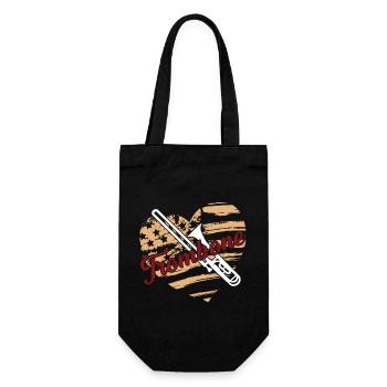 Trombone Trombone Flag - Gift Bag for Bottles - black - Front