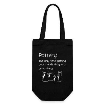 Pottery Pottery Pottery Artist Clay - Gift Bag for Bottles - black - Front