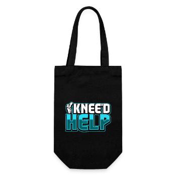I kneed help - Knee surgery - Gift Bag for Bottles - black - Front