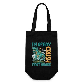 I'm ready to nursery dinosaurs back - Gift Bag for Bottles - black - Front