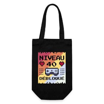 cadeau humour geek gamer goodies 40 ans - Sac à bouteille - noir - Devant