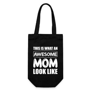 This is what an awesome Mom looks like best Mother - Geschenkbeutel für Flaschen - Schwarz - Vorne