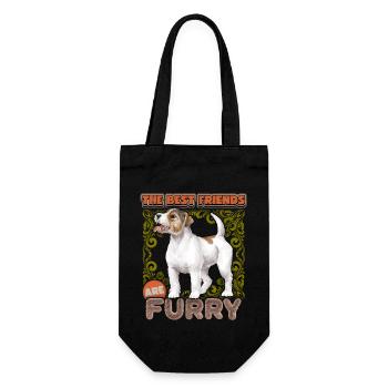 Jack-Russell vintage terrier dog funny saying - Gift Bag for Bottles - black - Front