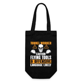 Great humor from the tunnel workers - Gift Bag for Bottles - black - Front