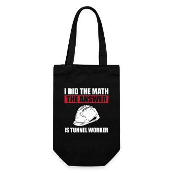 Funny tunnel worker saying - Gift Bag for Bottles - black - Front