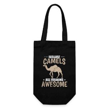 Because Camels are freaking Awesome Desert - Gift Bag for Bottles - black - Front