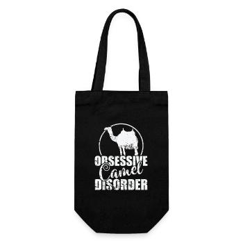 Obsessive Camel Disorder Dromedar - Geschenkbeutel für Flaschen - Schwarz - Vorne