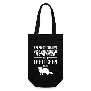 Platzieren Sie meinen Frettchen hier - Geschenkbeutel für Flaschen - Schwarz - Vorne