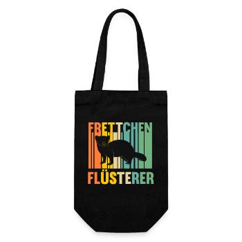 Frettchen Flüsterer - Geschenkbeutel für Flaschen - Schwarz - Vorne