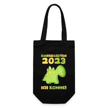 Kindergarten 2023 Ich Komme Jungen Kita Geschenk - Geschenkbeutel für Flaschen - Schwarz - Vorne
