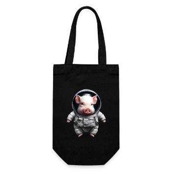 Cochon en tant qu’astronaute - Sac à bouteille - noir - Devant