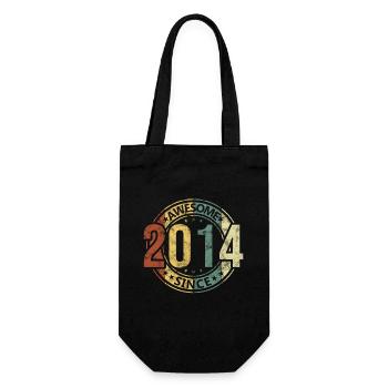 Awesome Since 2013 Retro Vintage Birthday - Gift Bag for Bottles - black - Front