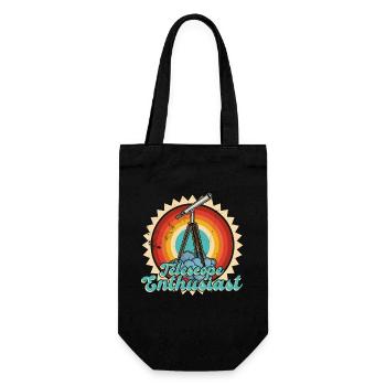Stargazing Telescope Astronomers - Gift Bag for Bottles - black - Front