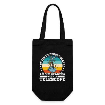 Telescope Physics School Astronomy Stars - Gift Bag for Bottles - black - Front