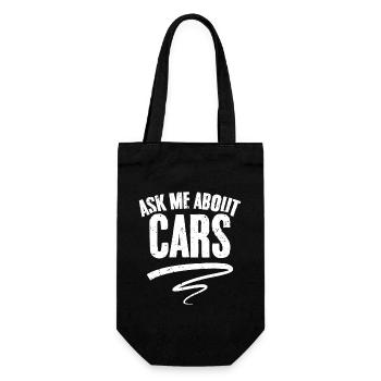 Drôle Posez-moi des questions sur les voitures pour un vendeur de voitures - Sac à bouteille - noir - Devant