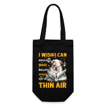 I wish I can magically make bulldogs appear out - Gift Bag for Bottles - black - Front