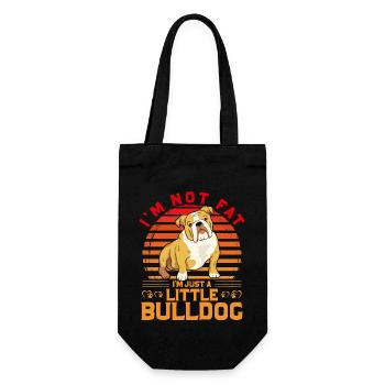I'm not fat I'm just a little bulldog - Gift Bag for Bottles - black - Front