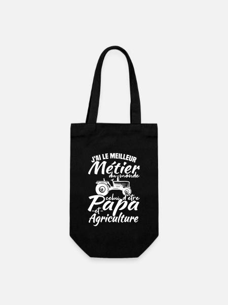 Papa et agriculture - Sac à bouteille - noir
