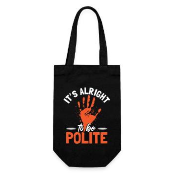 C’est bien d’être poli - Sac à bouteille - noir - Devant