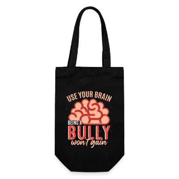 Being A Bully Won't Gain - Gift Bag for Bottles - black - Front