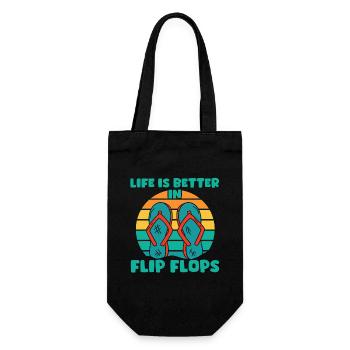 Tourist Flip Flops Holiday Clothing - Gift Bag for Bottles - black - Front
