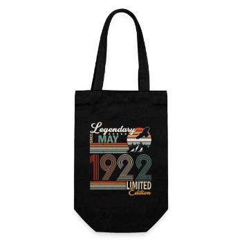 Sloth Birthday May 1922 Born 1922 - Gift Bag for Bottles - black - Front