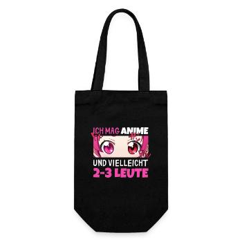 Sarkastisches Kawaii Statement für Manga-Liebhaber - Geschenkbeutel für Flaschen - Schwarz - Vorne