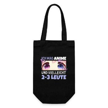Sarkastisches Kawaii Statement für Manga-Liebhaber - Geschenkbeutel für Flaschen - Schwarz - Vorne