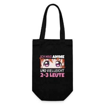 Sarkastisches Kawaii Statement für Manga-Liebhaber - Geschenkbeutel für Flaschen - Schwarz - Vorne