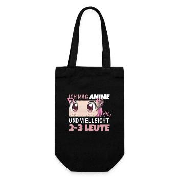Sarkastisches Kawaii Statement für Manga-Liebhaber - Geschenkbeutel für Flaschen - Schwarz - Vorne