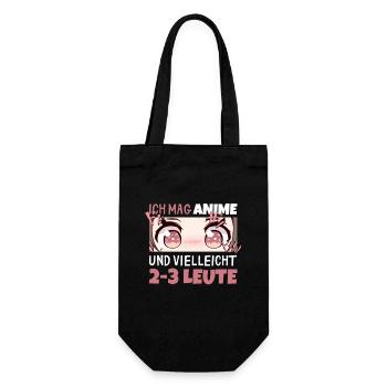 Sarkastisches Kawaii Statement für Manga-Liebhaber - Geschenkbeutel für Flaschen - Schwarz - Vorne