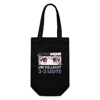 Sarkastisches Kawaii Statement für Manga-Liebhaber - Geschenkbeutel für Flaschen - Schwarz - Vorne