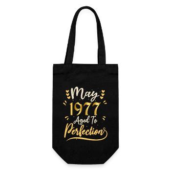 May 1977 May birthday May 1977 - Gift Bag for Bottles - black - Front