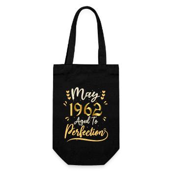 Mai 1962 Mai Geburtstag Mai 1962 - Geschenkbeutel für Flaschen - Schwarz - Vorne