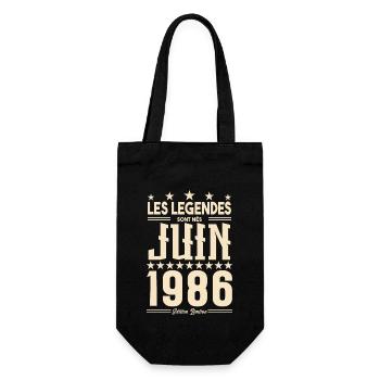 cadeau d'anniversaire juin 1986. Cadeau Juin 1986. - Sac à bouteille - noir - Devant