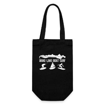 Wake Lake Boat Surf Funny Wakesurf Board Surfing - Sac à bouteille - noir - Devant