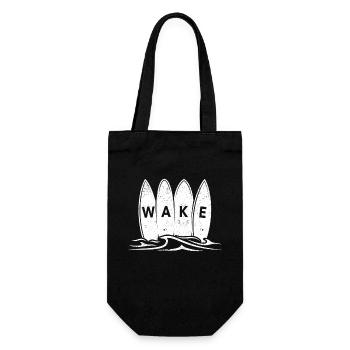 Wakesurfen Wake Surf Wakesurfer Cool Wakesurf Fun - Geschenkbeutel für Flaschen - Schwarz - Vorne