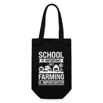 L’école est importante, mais le travail agricole est plus important - Sac à bouteille - noir - Devant