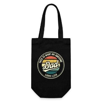 Meilleur cadeau rétro papa fête des pères papa papa - Sac à bouteille - noir - Devant