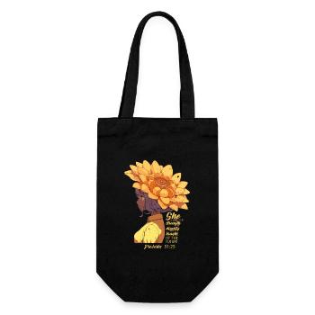 Bible chrétienne verset tournesol humour religieux - Sac à bouteille - noir - Devant