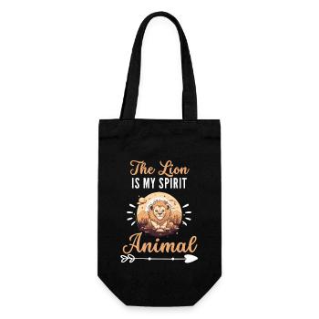 Le lion est mon animal spirituel Drôle de lion - Sac à bouteille - noir - Devant