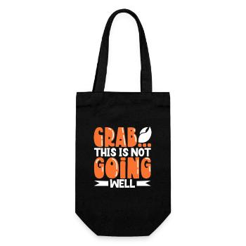 Krabbe krabben krabbenflüsterer Krabbenjagdfischer - Geschenkbeutel für Flaschen - Schwarz - Vorne