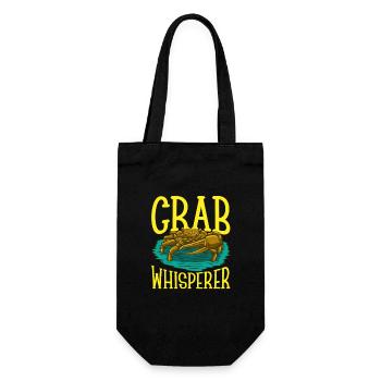 Krabbe krabben krabbenflüsterer Krabbenjagdfischer - Geschenkbeutel für Flaschen - Schwarz - Vorne