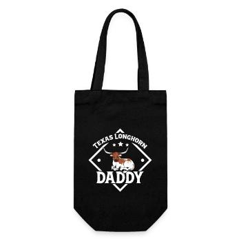 Texas Longhorn Daddy - Texas Longhorn Beef - Gift Bag for Bottles - black - Front