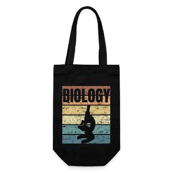 Biology Biologist Biologist Microscope - Gift Bag for Bottles - black - Front