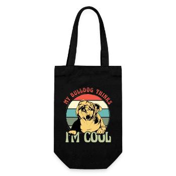Mon Bulldog pense que je suis cool - Sac à bouteille - noir - Devant