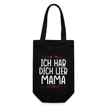 Ich Hab Dich Lieb Mama - Geschenkbeutel für Flaschen - Schwarz - Vorne