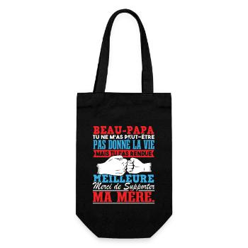 Beau Papa Fête Des Pères Beau Père - Sac à bouteille - noir - Devant