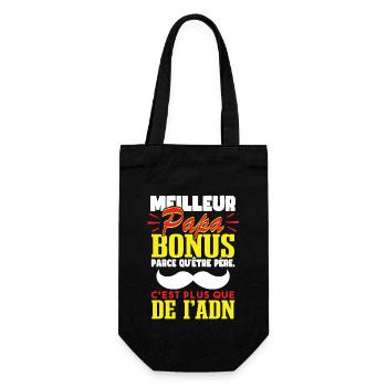 Meilleur Papa Bonus - Sac à bouteille - noir - Devant