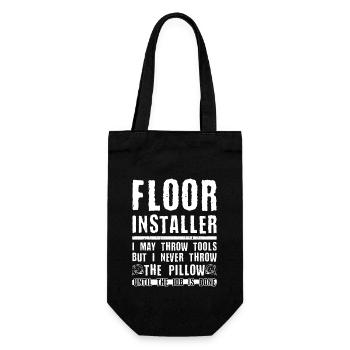 Tile Installer Design Für Bodenleger - Geschenkbeutel für Flaschen - Schwarz - Vorne
